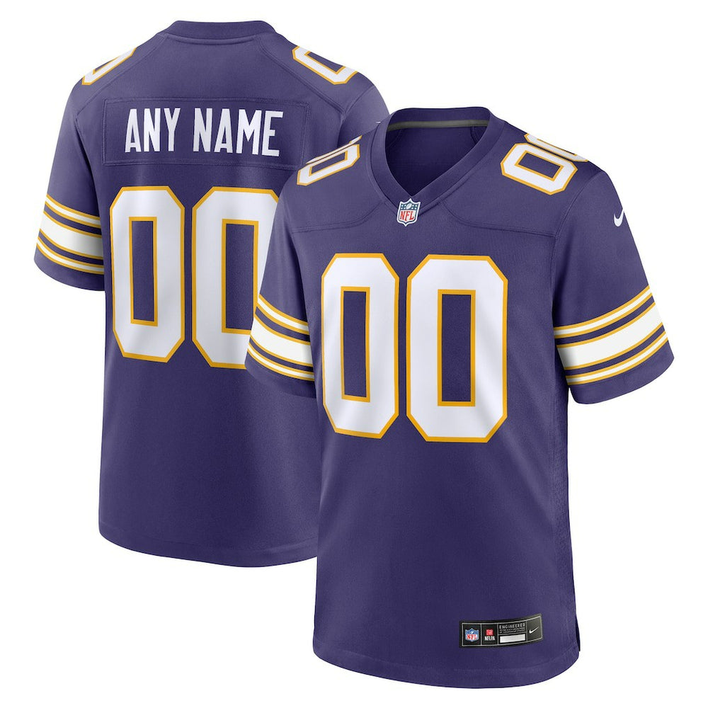 Nike Minnesota Vikings Classic Custom Game Jersey Purple