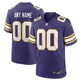 Nike Minnesota Vikings Classic Custom Game Jersey Purple