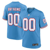 Nike Tennessee Titans Oilers Throwback Custom Game Jersey Light Blue