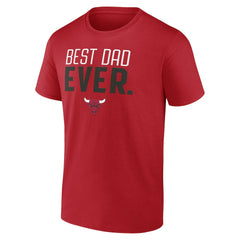 Chicago Bulls Best Dad Ever Logo T-Shirt Red