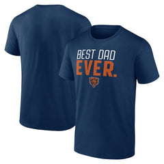 Chicago Bears Best Dad Ever Team T-Shirt Navy