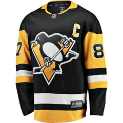 Sidney Crosby Pittsburgh Penguins Fanatics Captain Patch Home Breakaway Jersey - Black - NHL 5275446