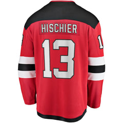 Nico Hischier New Jersey Devils Fanatics Captain Patch Home Breakaway Jersey - Red - NHL 5275447