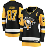 Sidney Crosby Pittsburgh Penguins Fanatics Women's Captain Patch Home Breakaway Jersey - Black - NHL 5275450