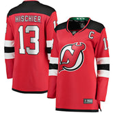 Nico Hischier New Jersey Devils Fanatics Women's Captain Patch Home Breakaway Jersey - Red - NHL 5275451