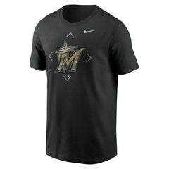 Miami Marlins Nike Camo Logo T-Shirt - Black - Nike Online