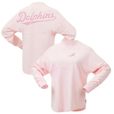 Fanatics Miami Dolphins Women's Millennial Spirit Jersey T-Shirt Pink