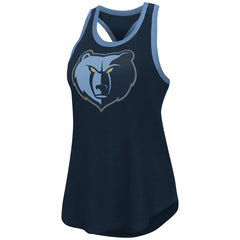 Memphis Grizzlies G-III 4Her by Carl Banks Women's Showdown Scoop-Neck Racerback Tank Top Navy