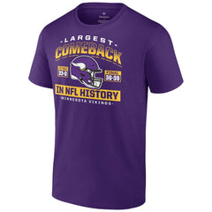 Minnesota Vikings Largest Comeback T-Shirt Purple