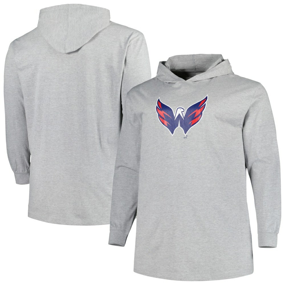 Washington Capitals Big & Tall Pullover Hoodie - Heather Gray - NHL 5281580