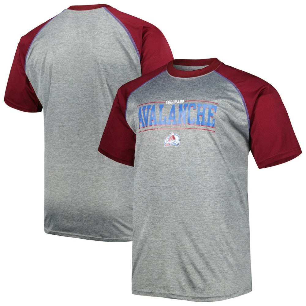 Colorado Avalanche Big & Tall Logo Raglan T-Shirt - Heather Gray - NHL 5281593