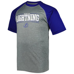 Tampa Bay Lightning Big & Tall Logo Raglan T-Shirt - Heather Gray - NHL 5281598