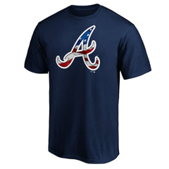 Atlanta Braves Team Banner Wave T-Shirt - Navy - MLB Sale