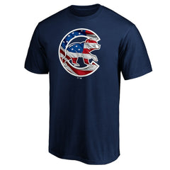 Chicago Cubs Team Banner Wave T-Shirt - Navy - MLB Sale