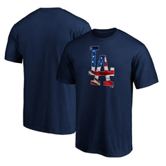 Los Angeles Dodgers Team Banner Wave T-Shirt - Navy - MLB Lifestyle