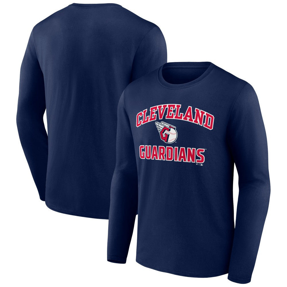 Cleveland Guardians Heart & Soul Long Sleeve T-Shirt - Navy - MLB on Sale