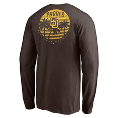 San Diego Padres Team Hometown Collection Palm Sunset Long Sleeve T-Shirt - Brown - MLB Online