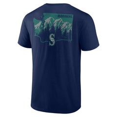 Seattle Mariners Team Hometown Collection Washington State T-Shirt - Navy - MLB Discount