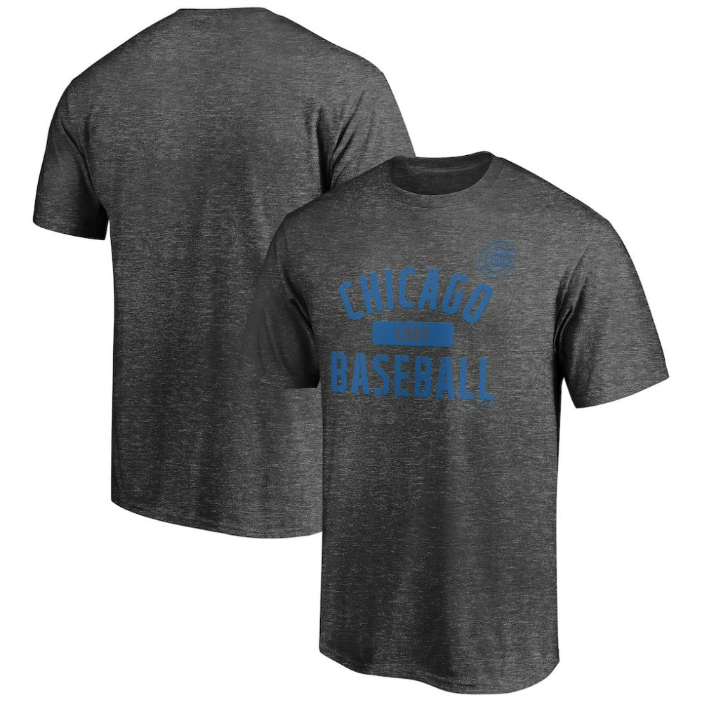 Chicago Cubs Team Primary Pill T-Shirt - Charcoal - MLB on Sale