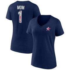 Houston Astros Women's Team Logo Mother's Day V-Neck T-Shirt - Navy - MLB Sale