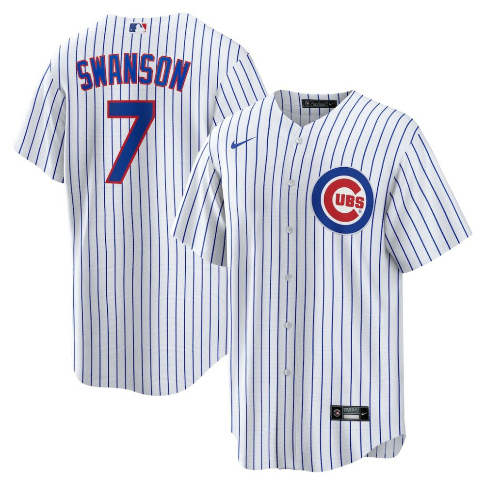 Dansby Swanson Chicago Cubs Nike Replica Player Jersey - White - Nike on Sale