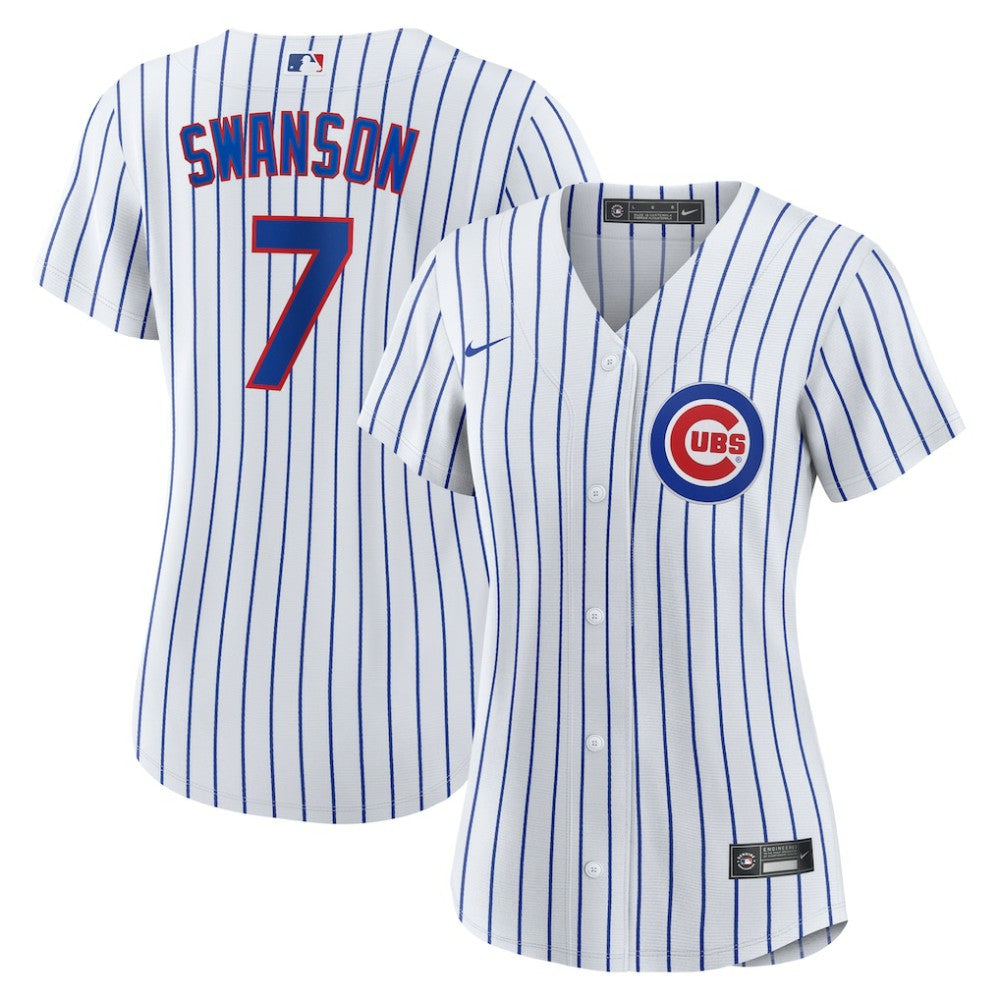 Dansby Swanson Chicago Cubs Nike Women's Home Replica Player Jersey - White/Royal - Nike Online
