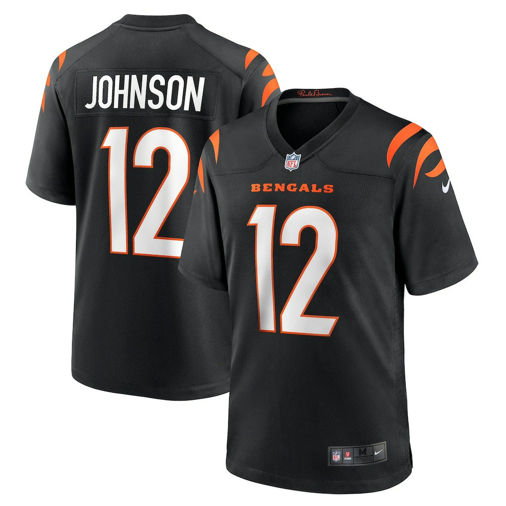 Nike Tyron Johnson Cincinnati Bengals Home Game Player Jersey Black