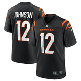 Nike Tyron Johnson Cincinnati Bengals Home Game Player Jersey Black