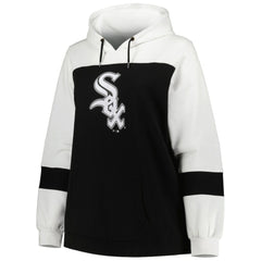 Chicago White Sox Women's Plus Size Colorblock Pullover Hoodie - Black - MLB on Sale