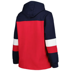 Los Angeles Angels Women's Plus Size Colorblock Pullover Hoodie - Red - MLB Discount