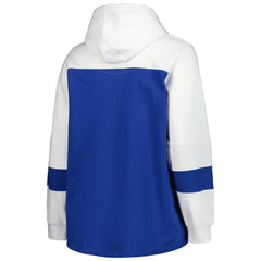 Los Angeles Dodgers Women's Plus Size Colorblock Pullover Hoodie - Royal - MLB on Sale