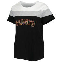 San Francisco Giants Women's Plus Size Colorblock T-Shirt - White/Black - MLB Online