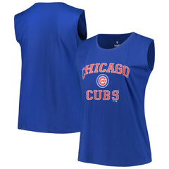 Chicago Cubs Profile Women's Plus Size Tank Top - Royal - MLB Online