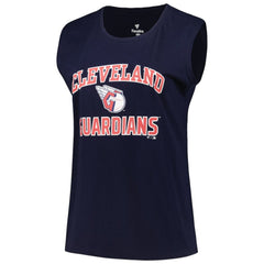 Cleveland Guardians Profile Women's Plus Size Tank Top - Navy - MLB on Sale