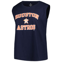 Houston Astros Profile Women's Plus Size Tank Top - Navy - MLB Lifestyle