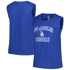 Los Angeles Dodgers Profile Women's Plus Size Tank Top - Royal - MLB Lifestyle