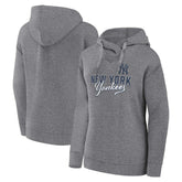 Profile New York Yankees Women's Plus Size Pullover Hoodie - Heather Gray - MLB Lifestyle