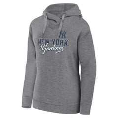 Profile New York Yankees Women's Plus Size Pullover Hoodie - Heather Gray - MLB Lifestyle