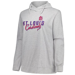 Profile St. Louis Cardinals Women's Plus Size Pullover Hoodie - Heather Gray - MLB Sale