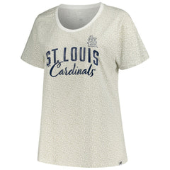 St. Louis Cardinals Profile Women's Plus Size Leopard T-Shirt - White - MLB Sale