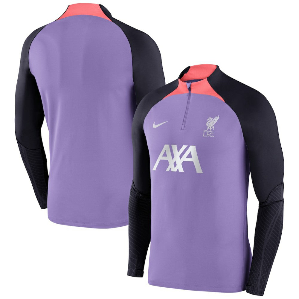 Liverpool Strike Drill 2023/24 Performance Quarter-Zip Long Sleeve Top Purple - Nike