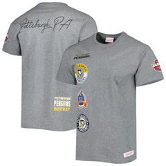 Pittsburgh Penguins Mitchell & Ness City Collection T-Shirt - Heather Gray - NHL 5294004