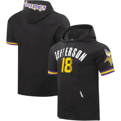 Justin Jefferson Minnesota Vikings Pro Standard Player Name & Number Hoodie T-Shirt Black