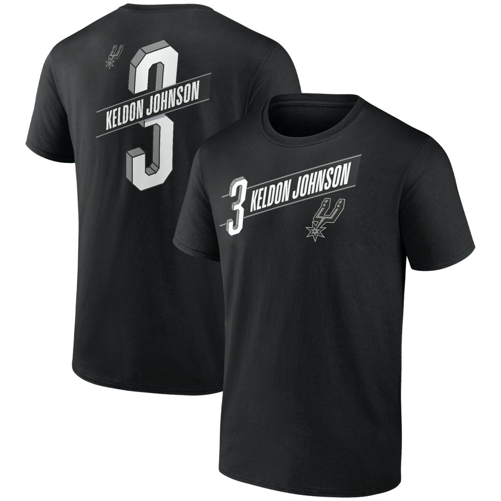 Keldon Johnson San Antonio Spurs Full-Court Press Name & Number T-Shirt Black
