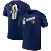 Tyrese Haliburton Indiana Pacers Full-Court Press Name & Number T-Shirt Navy