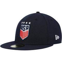 USWNT New Era Team Basic 59FIFTY Fitted Hat Navy - New Era Discount
