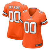 Nike Denver Broncos Women's Alternate Custom Game Jersey Orange