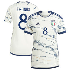 Jorginho Italy National Team Women's 2023 Away Replica Jersey White - Adidas Discount