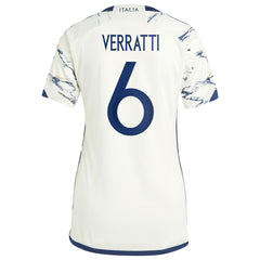 Marco Verratti Italy National Team Women's 2023 Away Replica Jersey White - Adidas