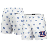 New York Giants Pro Standard Allover Print Mini Logo Shorts White
